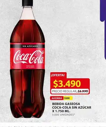 Ara Bebidas gaseosa coca- cola sin azucar oferta