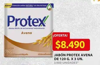 Ara Jabón protex avena de 120 g x 3 un oferta