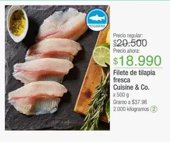 Jumbo Filete de tilapia fresca cuisine & co. x 500 g oferta
