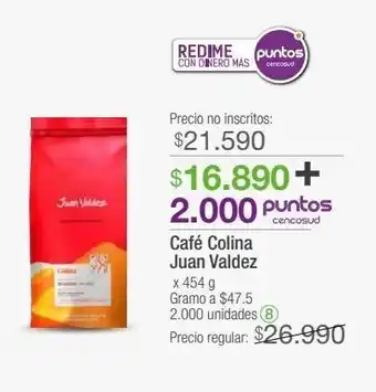 Jumbo Café colina juan valdez x 454 g oferta
