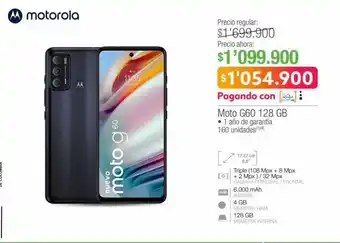Jumbo Moto g60 128 gb oferta