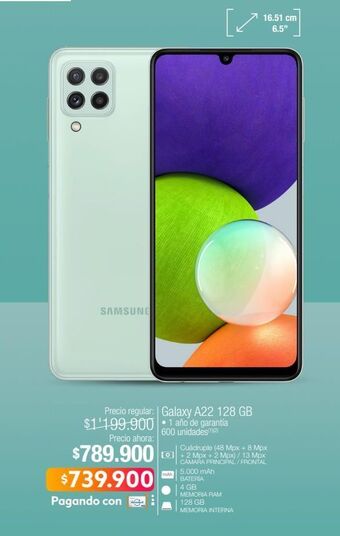 Jumbo Galaxy a22 128 gb oferta