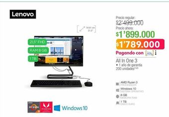Jumbo Computador portátil lenovo oferta