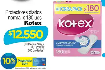 Kotex Protectores Diarios Normal x 180 uds