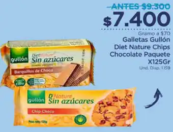 FarmaTodo Galletas Gullón Diet Nature Chips Chocolate Paquete 125gr oferta