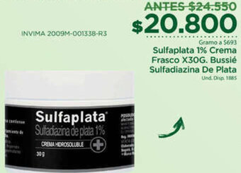 FarmaTodo Sulfaplata 1% Crema Frasco 30g oferta