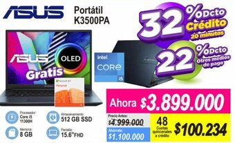 Alkomprar Asus Portátil K3500PA oferta