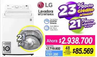 Alkomprar LG Lavadora WT21WT6HKA 21kg oferta