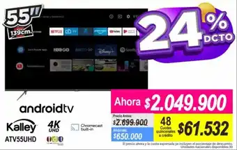 Alkomprar Kalley ATV55UHD Android TV 55" oferta