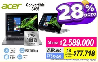 Alkomprar Acer Convertible 3465 oferta