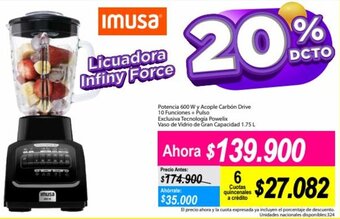Alkomprar Imusa Licuadora Infiny Force oferta