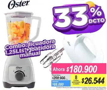 Alkomprar Oster Licuadora 1.25L + Batidora Manual oferta