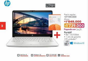 Metro Computador portátil hp oferta