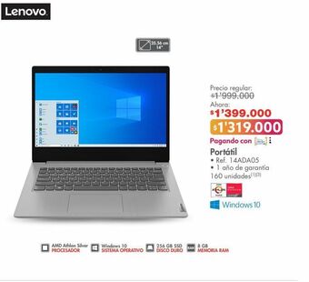Metro Computador portátil lenovo oferta