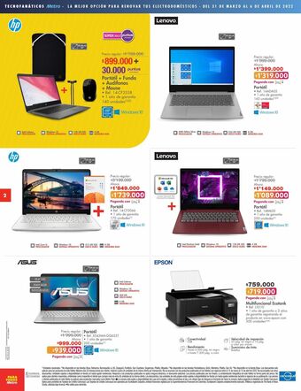 Metro Computador portátil hp oferta