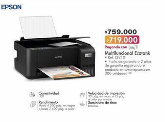 Metro Impresora multifuncional epson oferta
