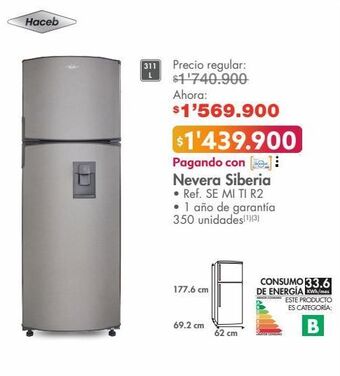 Metro Nevera haceb oferta