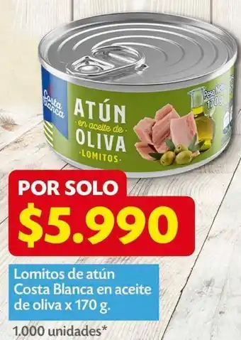 Ara Lomitos de atún costa blanca en aceite de oliva 170g oferta