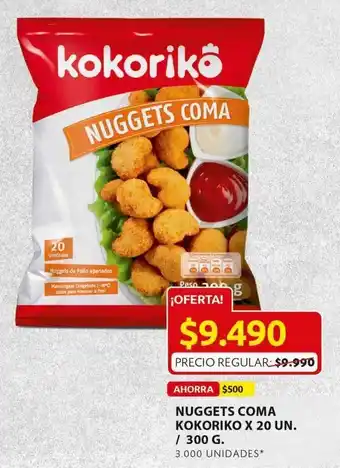 Ara Nuggets coma kokoriko 20un 300g oferta