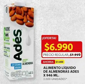 Ara Leche de almendras ades 946ml oferta