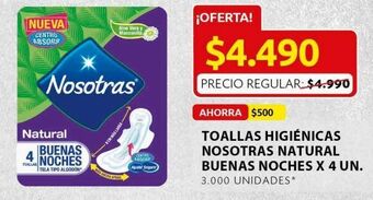 Ara Toallas higiénicas nosotras natural buenas noches 4un oferta