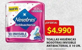 Ara Toallas higiénicas nosotras invisible antibacterial 10u oferta