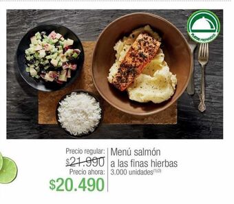 Jumbo Menú salmón a las finas hierbas oferta