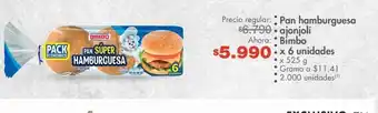Metro Pan de hamburguesa bimbo oferta