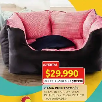 Cama puff escocés