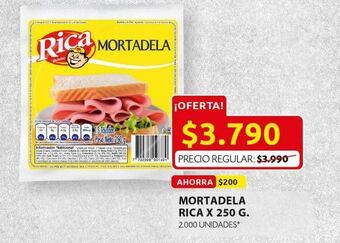 Ara Mortadela rica x 250g oferta