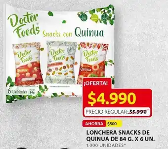 Ara Lonchera snacks de quinua de 84g x 6un oferta