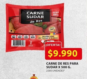 Ara Carne de res para sudar x 500g oferta
