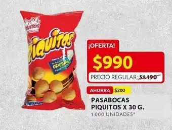 Ara Pasabocas paquitos x 30g oferta