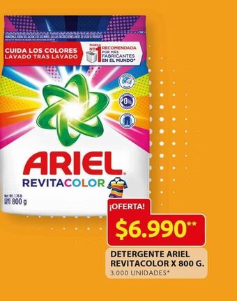 Ara Detergente ariel revitacolor x 800g oferta