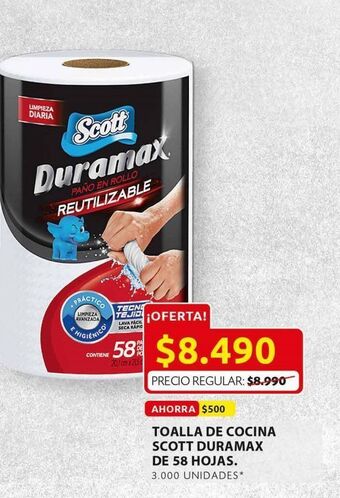 Ara Toalla de cocina scott duramax 58 hojas oferta