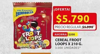 Ara Cereal froot loops x 210g oferta