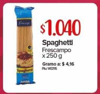 Super Inter Spaghetti Frescampo x 250g oferta