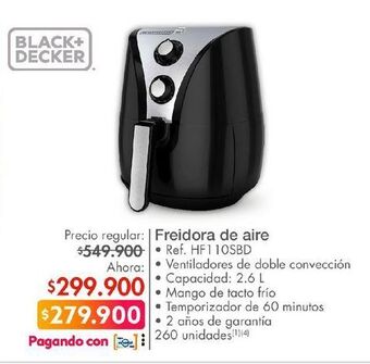 Metro Freidora de aire black+decker oferta