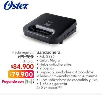 Metro Sanduchera oster oferta