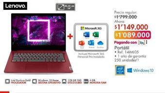 Metro Computador portátil lenovo oferta