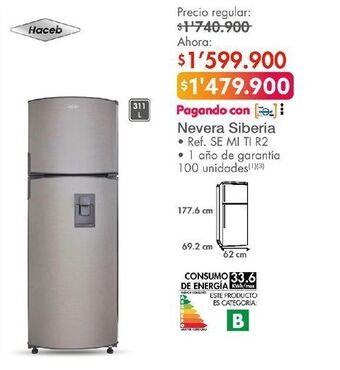 Metro Nevera siberia haceb oferta
