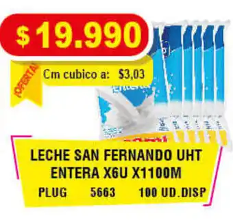 Mercar Leche San Fernando UHT Entera 6x1100ml oferta