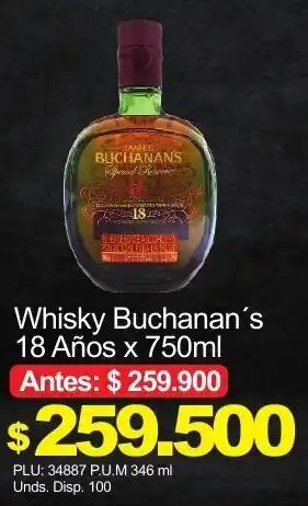 Belalcazar Whisky Buchanan's 18 Años 750ml oferta