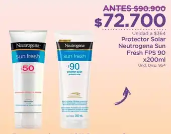 FarmaTodo Protector Solar Neutrogena Sun Fresh SPF90 200ml oferta