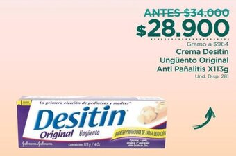 FarmaTodo Crema Desitin Ungüento Original Anti Pañalitis 113g oferta