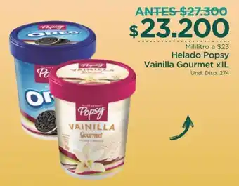 FarmaTodo Helado Popsy Vainilla Gourmet 1L oferta