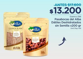 FarmaTodo Pasabocas del Alba Dátiles Deshidratados sin Semilla 200g oferta