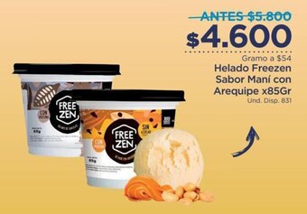 FarmaTodo Helado Freezen Sabor Maní con Arequipe 85g oferta