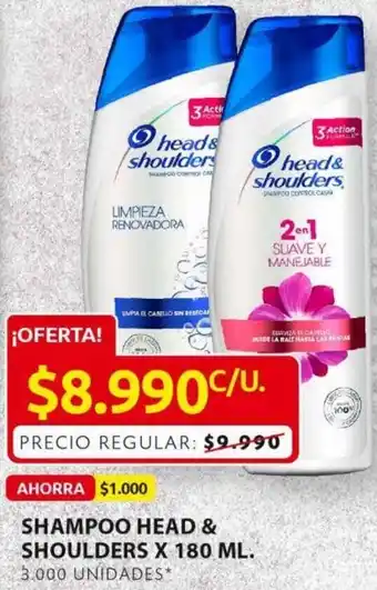 Ara Shampoo Head & Shoulders 180mls oferta