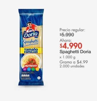 Metro Spaghetti doria x 1.000 g oferta
